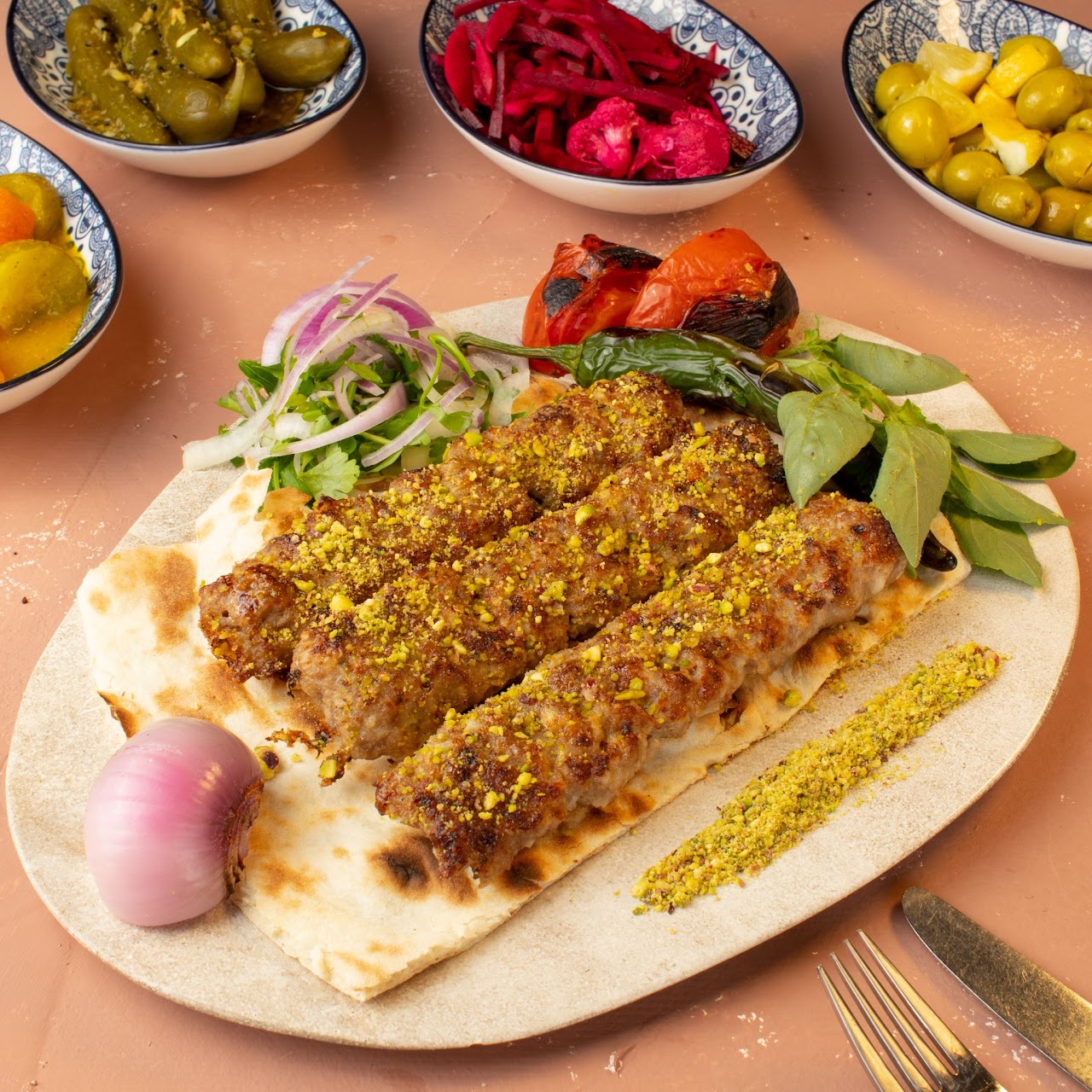 كباب بالفستق 